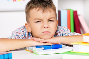 Boy doing homework